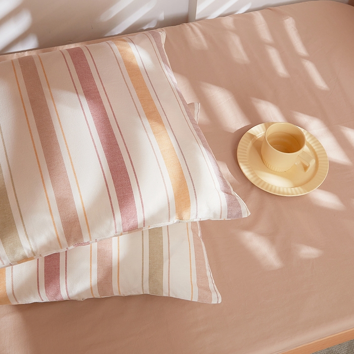 91家纺网 家纺一手货源 找家纺 DoDo 兜兜 2025新款全棉纯棉水洗棉学生三件套【可定做尺寸】    里威-深咖