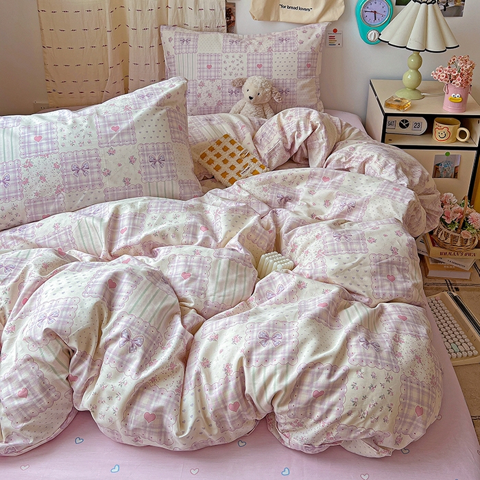 91家纺网 家纺一手货源 找家纺 耀悦家纺 2025新款13070全棉印花四件套 初恋