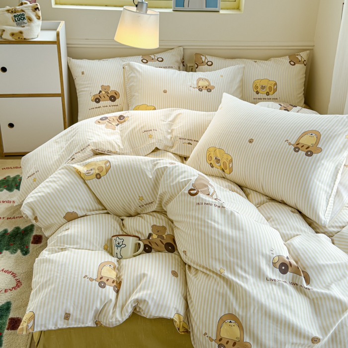 91家纺网 家纺一手货源 找家纺 耀悦家纺 2025新款13070全棉印花四件套 周末