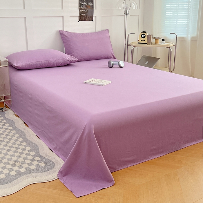 91家纺网 家纺一手货源 找家纺 卡迪熊家纺2025新款水洗m床单 魅力紫