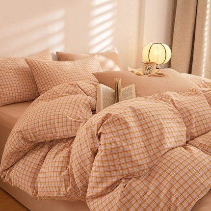 DoDo 兜兜 2025新款全棉纯棉水洗棉四件套【可定做尺寸】 米雅-黄