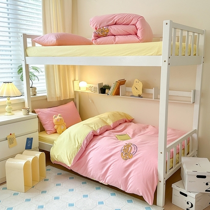 梧桐树 2025新款纯色双拼学生三件套 艾丽卡-粉