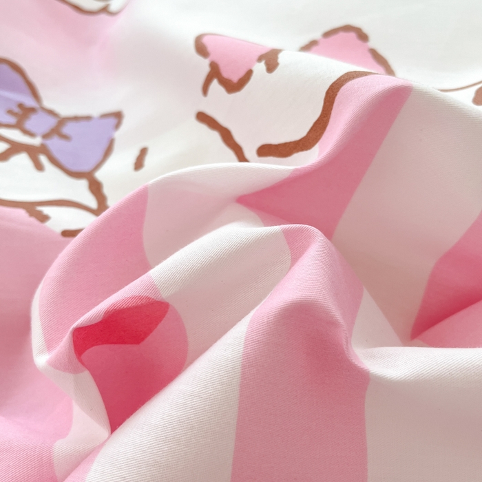 91家纺网 家纺一手货源 找家纺 暮思家居 2025新款三丽鸥授权全棉少女印花系列学生宿舍三件套四件套 洋娃娃美乐蒂