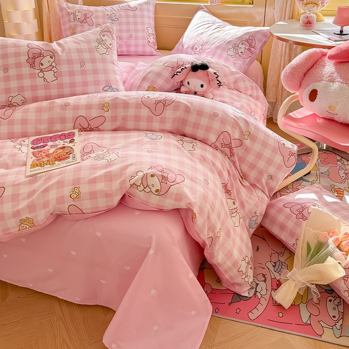 91家纺网 家纺一手货源 找家纺 （总）蓝邻家纺 2025年新款三丽鸥正版授权全棉印花四件套系列-大床图