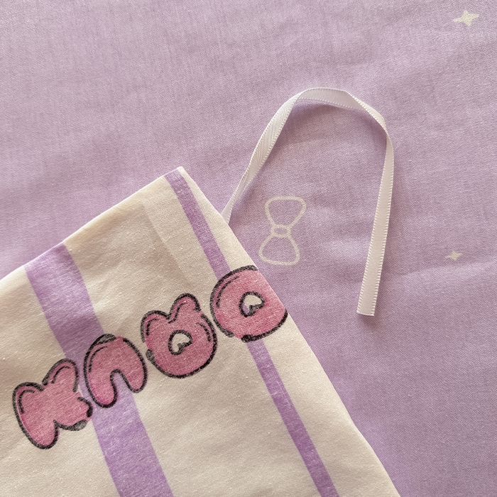 91家纺网 家纺一手货源 找家纺 蓝邻家纺 2025年新款三丽鸥正版授权全棉印花四件套系列-大床图 米酷-紫