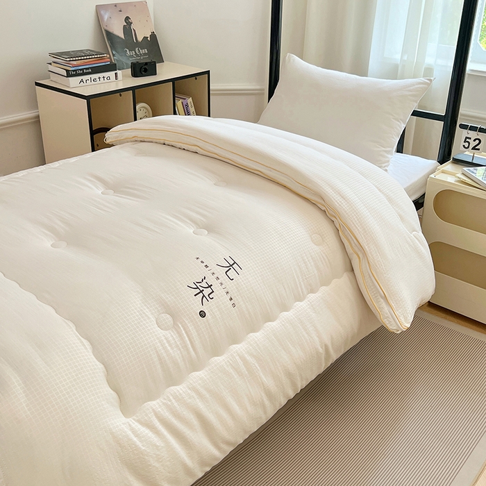 91家纺网 家纺一手货源 找家纺 （总）锦润家纺 2025新款华夫格无污染大豆被学生被