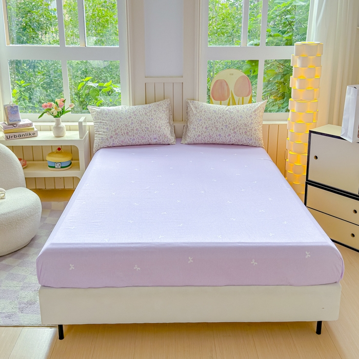 91家纺网 家纺一手货源 找家纺 耀悦家纺 2025新款13070全棉印花四件套 花园兔兔