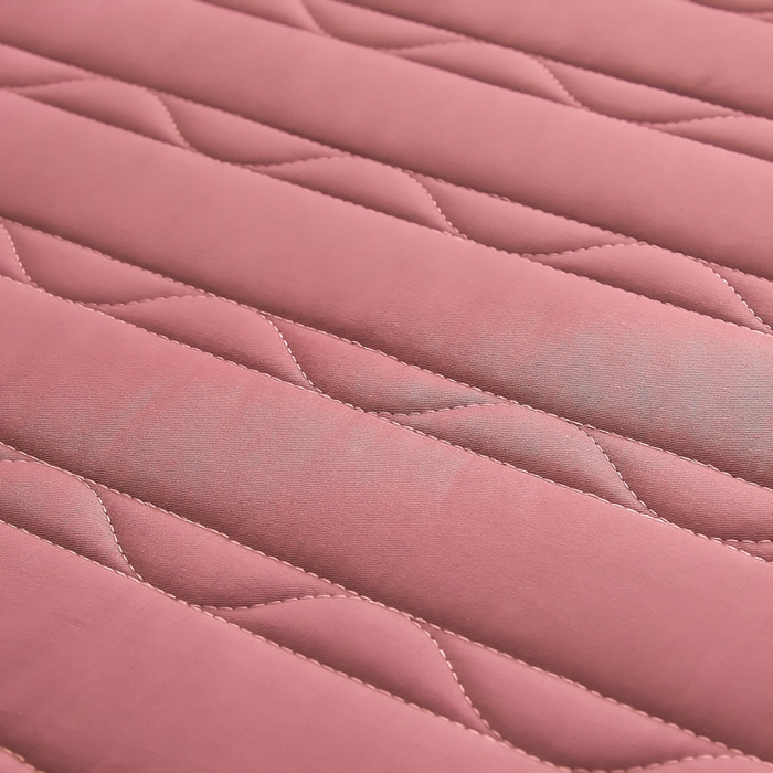 91家纺网 家纺一手货源 找家纺 雪云美2025新款全棉夹棉床笠斜纹A类纯棉床罩可定制尺寸 条纹- 棕红