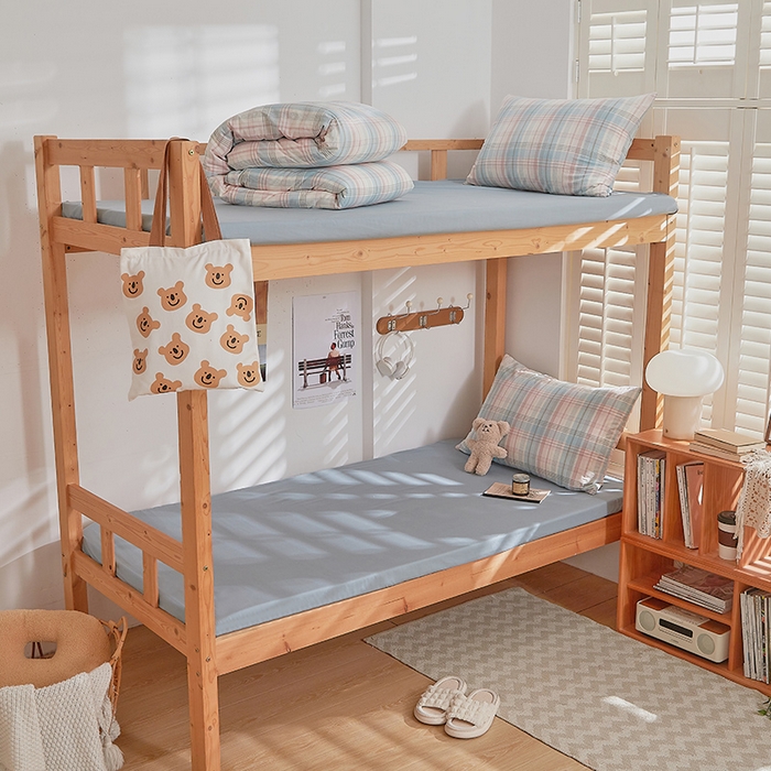 91家纺网 家纺一手货源 找家纺 DoDo 兜兜 2025新款全棉纯棉水洗棉学生三件套【可定做尺寸】    森沐-绿