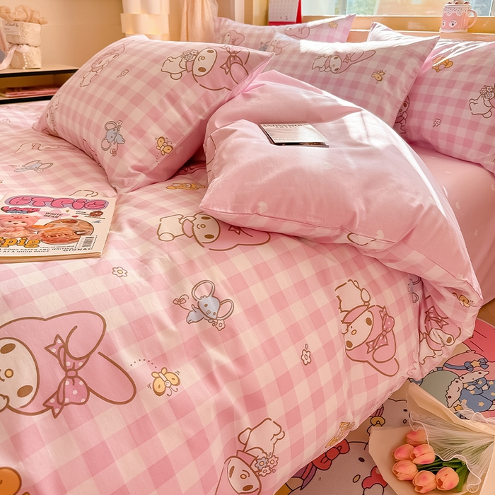 91家纺网 家纺一手货源 找家纺 （总）蓝邻家纺 2025年新款三丽鸥正版授权全棉印花四件套系列-大床图