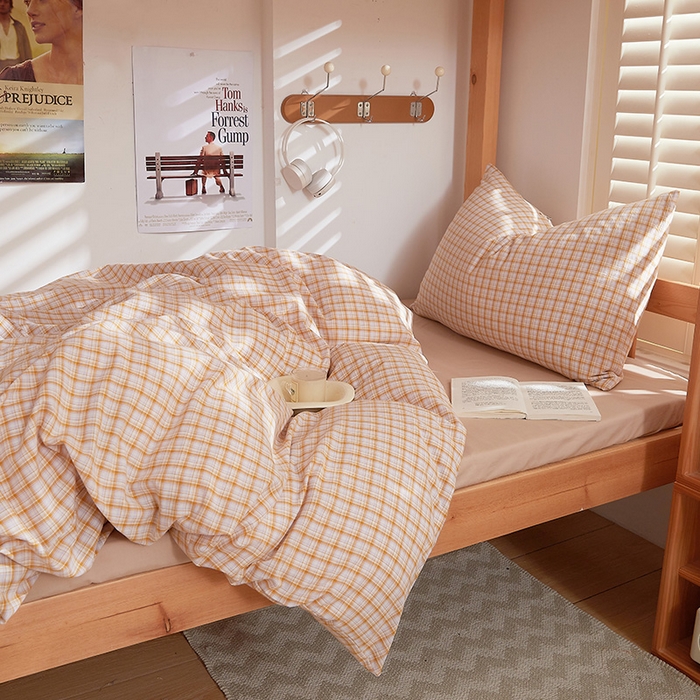 91家纺网 家纺一手货源 找家纺 DoDo 兜兜 2025新款全棉纯棉水洗棉学生三件套【可定做尺寸】    米雅-黄