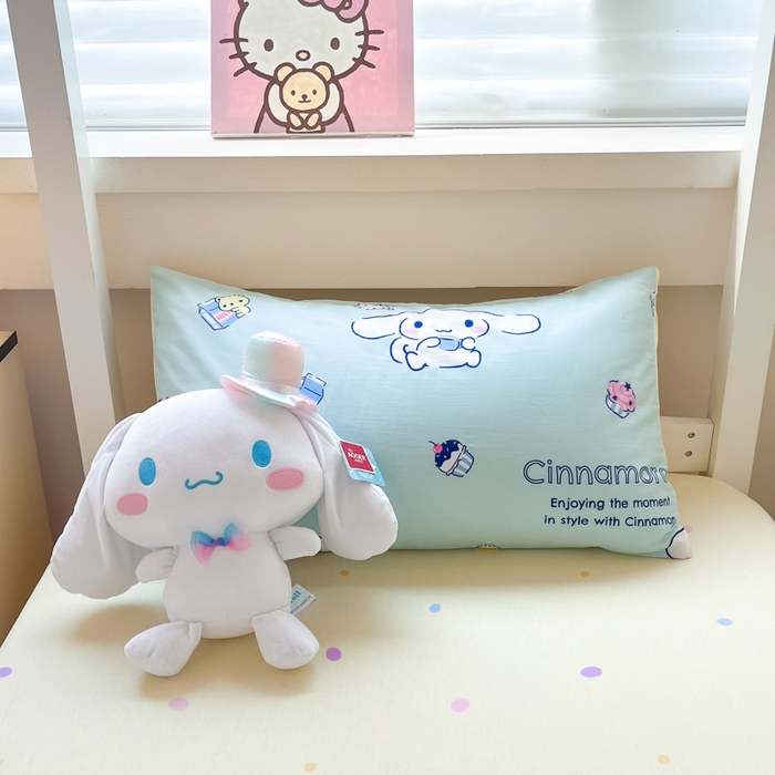 91家纺网 家纺一手货源 找家纺 暮思家居 2025新款三丽鸥授权全棉少女印花系列学生宿舍三件套四件套 奶牛大耳狗