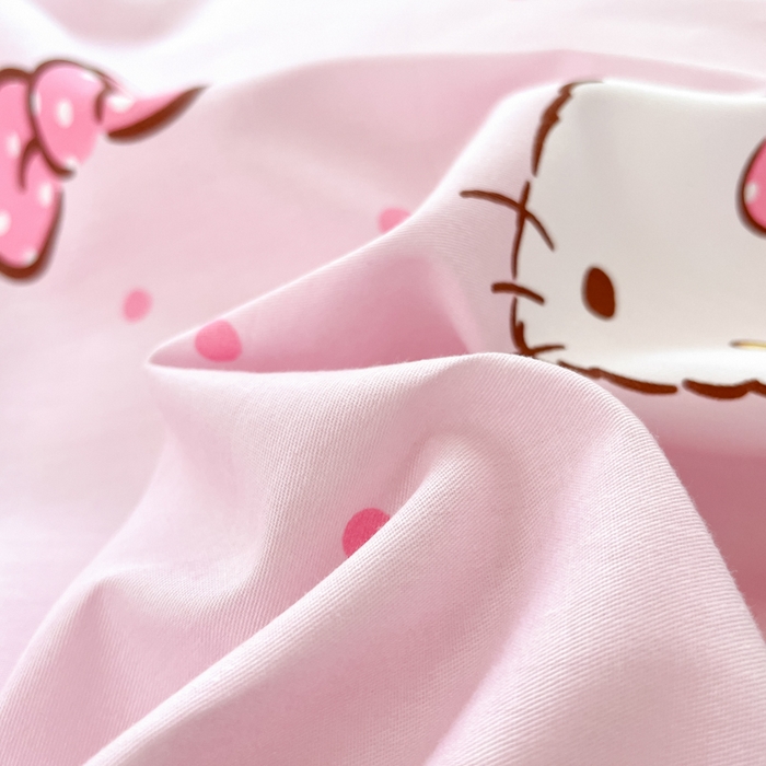 91家纺网 家纺一手货源 找家纺 暮思家居 2025新款三丽鸥授权全棉少女印花系列学生宿舍三件套四件套 可爱凯蒂