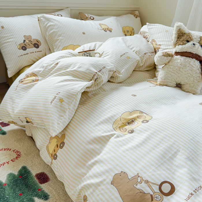 91家纺网 家纺一手货源 找家纺 耀悦家纺 2025新款13070全棉印花四件套 周末