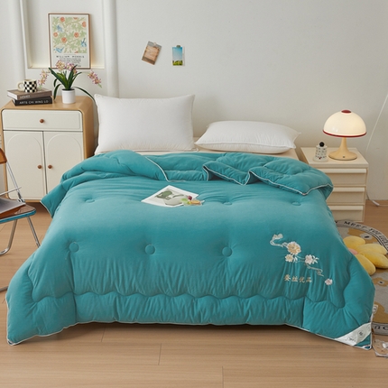 91家纺网 家纺一手货源 找家纺 （总）喜糯糯 2025年新款春秋蛋白棉加厚款被子被芯四季被子被芯直播供货