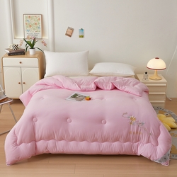 91家纺网 家纺一手货源 找家纺 喜糯糯 2025年新款春秋蛋白棉加厚款被子被芯四季被子被芯直播供货 樱花粉,樱花粉