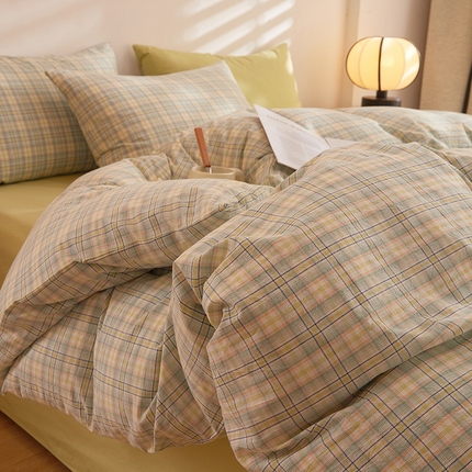 DoDo 兜兜 2025新款全棉纯棉水洗棉四件套【可定做尺寸】 星空-绿