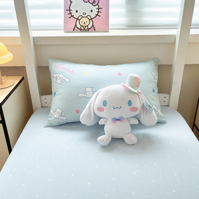 91家纺网 家纺一手货源 找家纺 暮思家居 2025新款三丽鸥授权全棉少女印花系列学生宿舍三件套四件套 星星玉桂狗