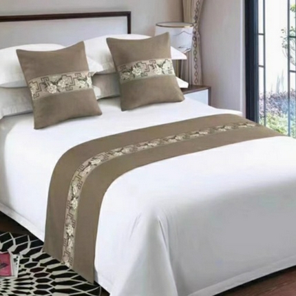 91家纺网 家纺一手货源 找家纺 （总）澜昕酒店民宿床尾巾 高端轻奢床盖抱枕套