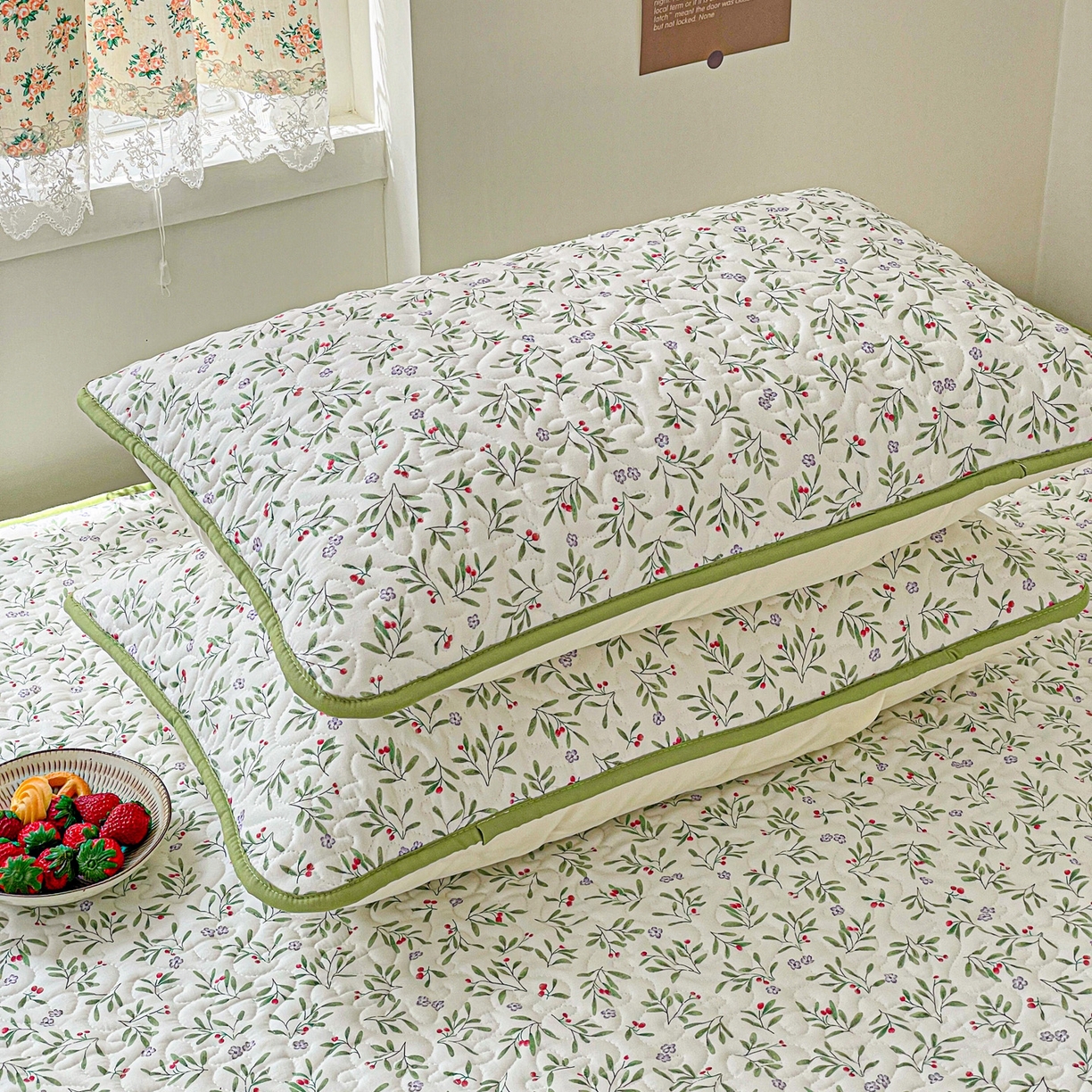 91家纺网 家纺一手货源 找家纺 悦织湾家纺 2025新款小清新印花四季通用床笠非全棉学生宿舍床笠二三件套 清凉里