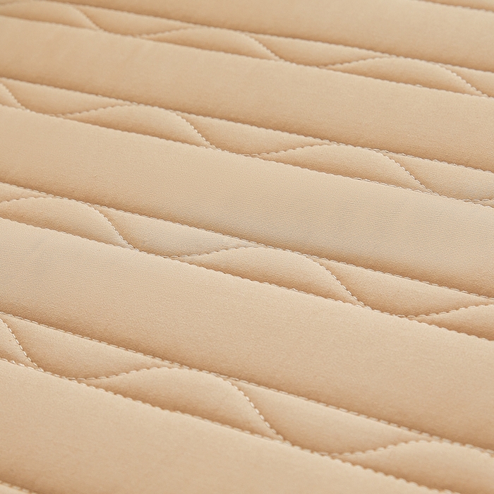 91家纺网 家纺一手货源 找家纺 雪云美2025新款全棉夹棉床笠斜纹A类纯棉床罩可定制尺寸 条纹- 驼色