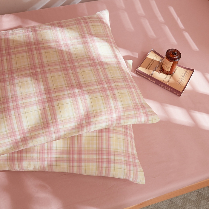 91家纺网 家纺一手货源 找家纺 DoDo 兜兜 2025新款全棉纯棉水洗棉学生三件套【可定做尺寸】    曼达-粉