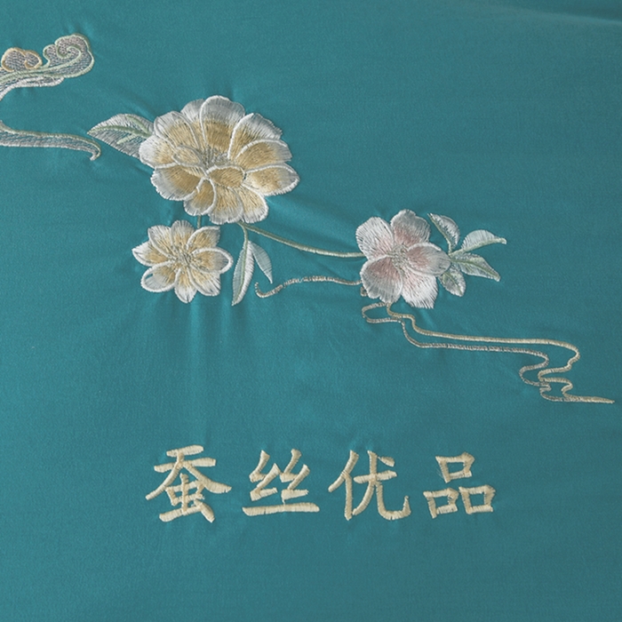 91家纺网 家纺一手货源 找家纺 喜糯糯 2025年新款春秋蛋白棉加厚款被子被芯四季被子被芯直播供货 松石绿