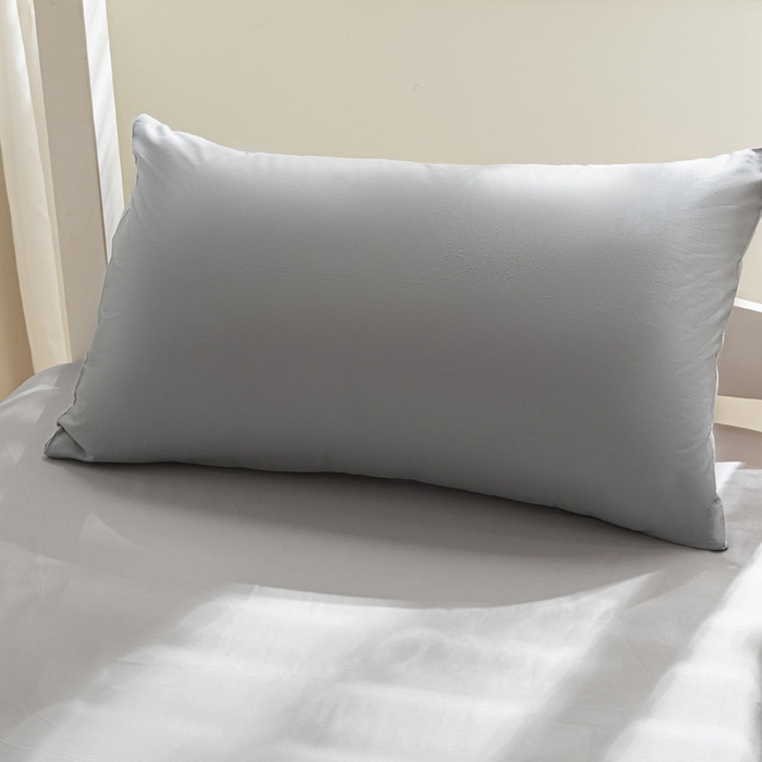 91家纺网 家纺一手货源 找家纺 涵宸家纺 2025新款全棉拼色纯色宿舍套件-米兰 米兰（银灰+梧桐灰）