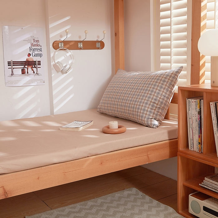 91家纺网 家纺一手货源 找家纺 DoDo 兜兜 2025新款全棉纯棉水洗棉学生三件套【可定做尺寸】    麦田-咖