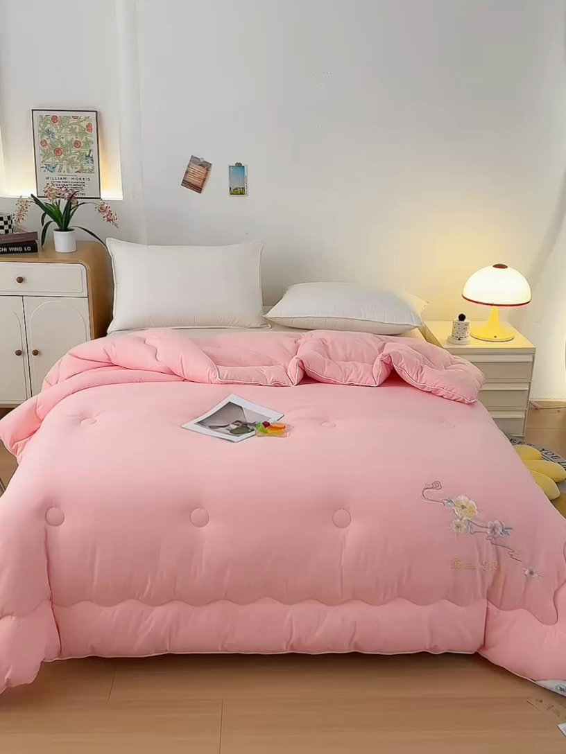 91家纺网 家纺一手货源 找家纺 （总）喜糯糯 2025年新款春秋蛋白棉加厚款被子被芯四季被子被芯直播供货