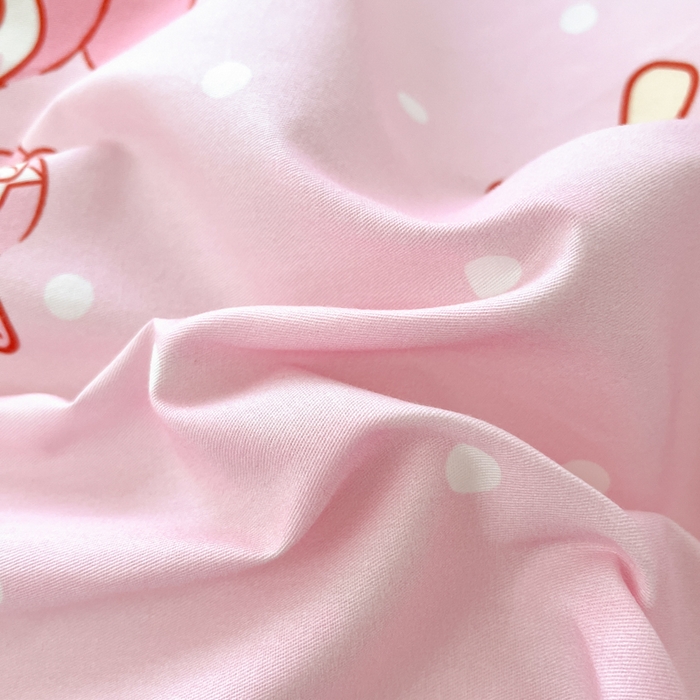 91家纺网 家纺一手货源 找家纺 暮思家居 2025新款三丽鸥授权全棉少女印花系列学生宿舍三件套四件套 蝴蝶结美乐蒂