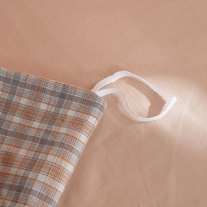 91家纺网 家纺一手货源 找家纺 DoDo 兜兜 2025新款全棉纯棉水洗棉学生三件套【可定做尺寸】    麦田-咖