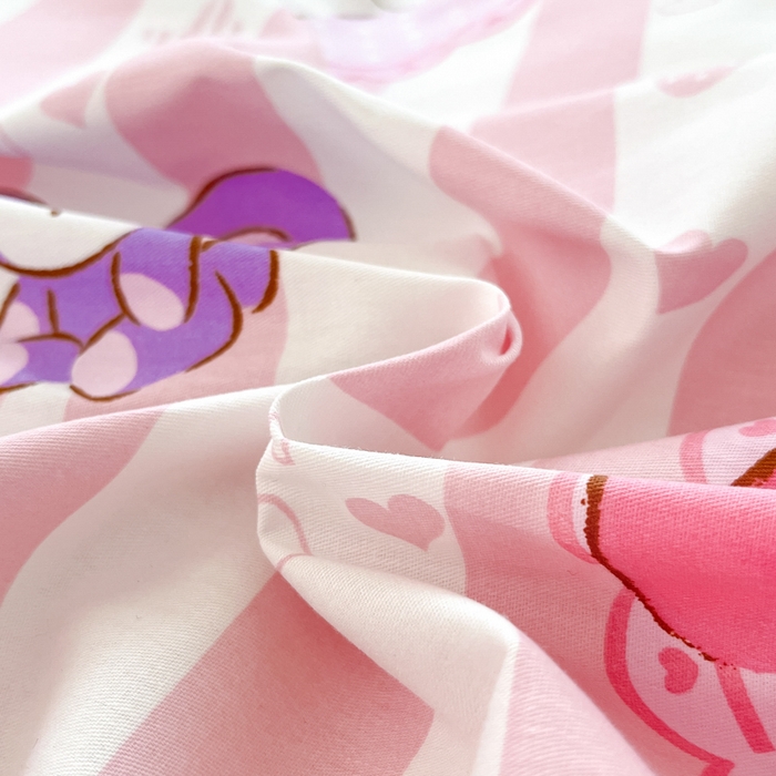 91家纺网 家纺一手货源 找家纺 暮思家居 2025新款三丽鸥授权全棉少女印花系列学生宿舍三件套四件套 甜心美乐蒂