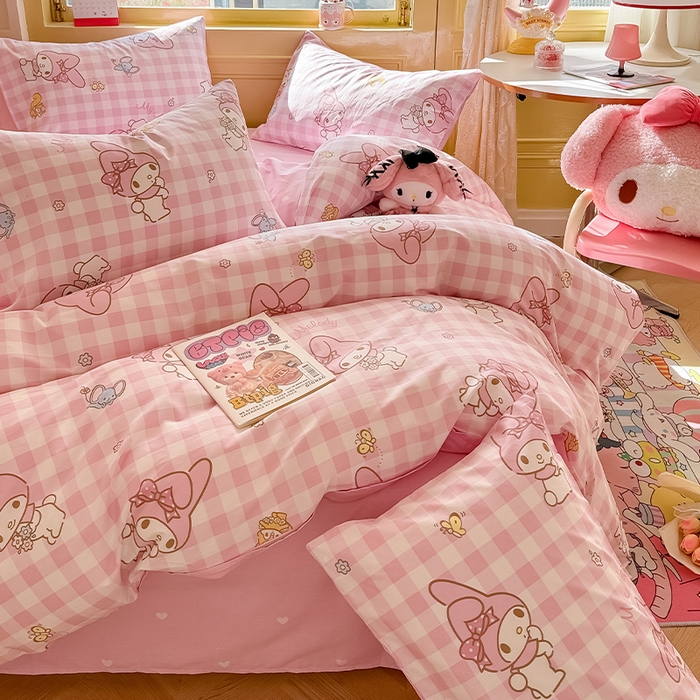 91家纺网 家纺一手货源 找家纺 （总）蓝邻家纺 2025年新款三丽鸥正版授权全棉印花四件套系列-大床图