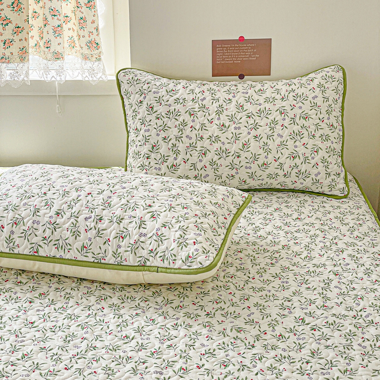 91家纺网 家纺一手货源 找家纺 悦织湾家纺 2025新款小清新印花四季通用床笠非全棉学生宿舍床笠二三件套 清凉里