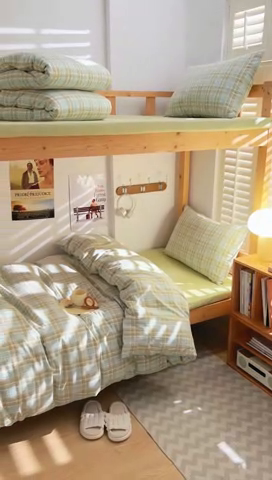 91家纺网 家纺一手货源 找家纺 DoDo 兜兜 2025新款全棉纯棉水洗棉学生三件套【可定做尺寸】    曼达-绿