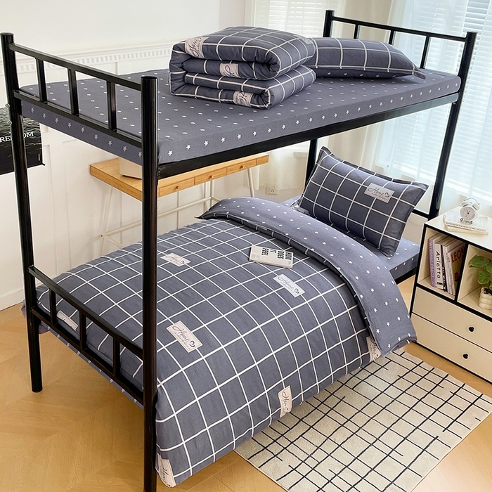 91家纺网 家纺一手货源 找家纺 （总）锦润 2025新款印花12868全棉学生宿舍三件套纯棉六件套