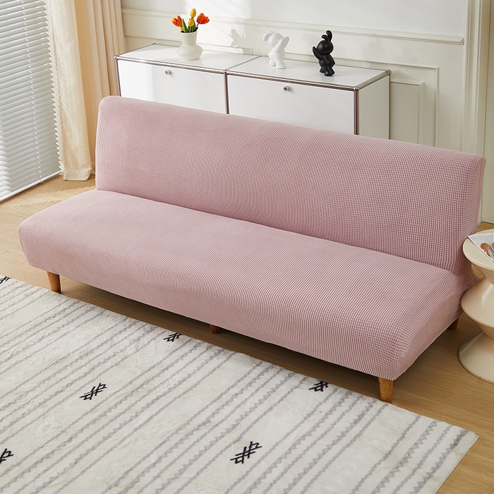 91家纺网 家纺一手货源 找家纺 逐日沙发套2025新款玉米绒沙发床套 暗粉