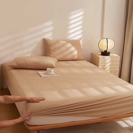 DoDo 兜兜 2025新款全棉纯棉水洗棉大床床笠【可定做尺寸】 奶咖