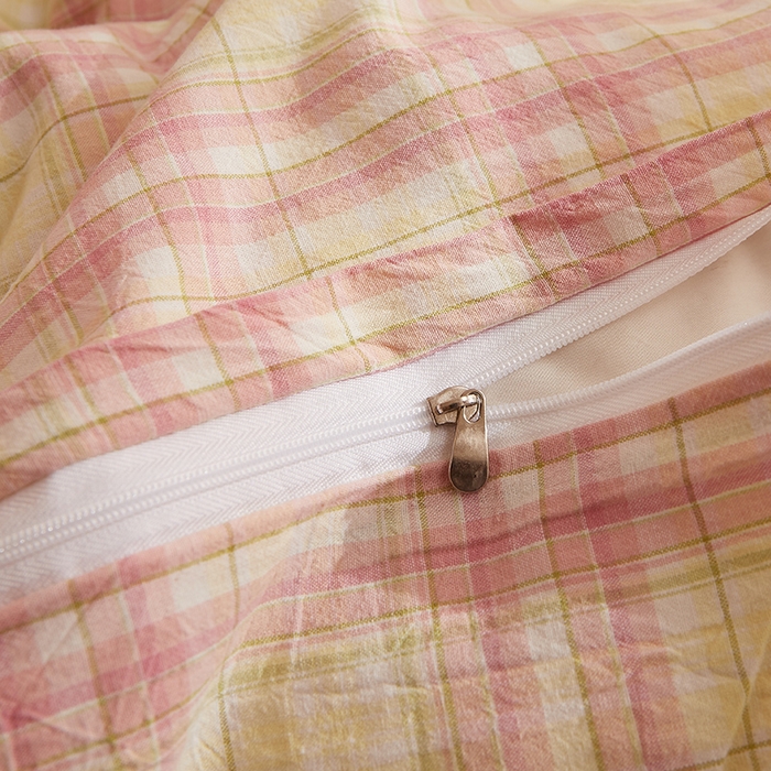 91家纺网 家纺一手货源 找家纺 DoDo 兜兜 2025新款全棉纯棉水洗棉系列单枕套【可定做尺寸】 曼达-粉