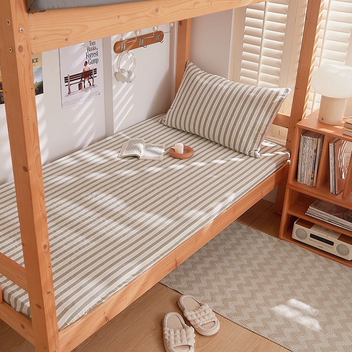 91家纺网 家纺一手货源 找家纺 DoDo 兜兜 2026新款全棉纯棉水洗棉学生床笠【可定做尺寸】 北辰-灰