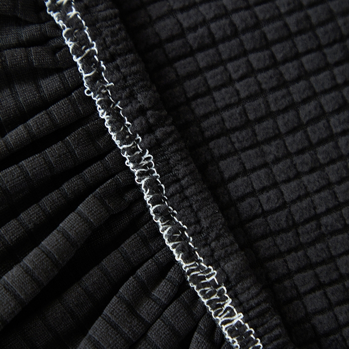 91家纺网 家纺一手货源 找家纺 逐日沙发套2025新款玉米绒沙发床套 黑色