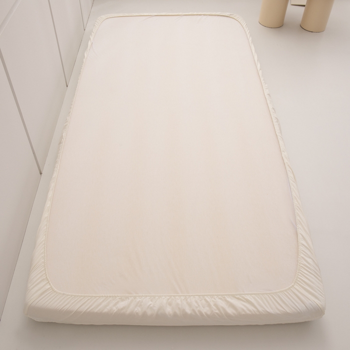 91家纺网 家纺一手货源 找家纺 暖季家纺2025新款无印风学生防水床笠 防水-亮白