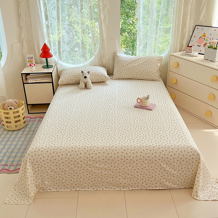 91家纺网 家纺一手货源 找家纺 彩韵家纺 2025新款印花木m双层纱床单系列 木m双层纱-幽梦玫瑰