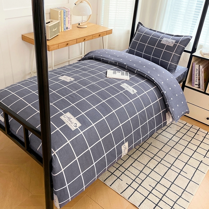 91家纺网 家纺一手货源 找家纺 （总）锦润 2025新款印花12868全棉学生宿舍三件套纯棉六件套