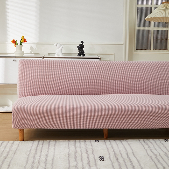 91家纺网 家纺一手货源 找家纺 逐日沙发套2025新款玉米绒沙发床套 暗粉