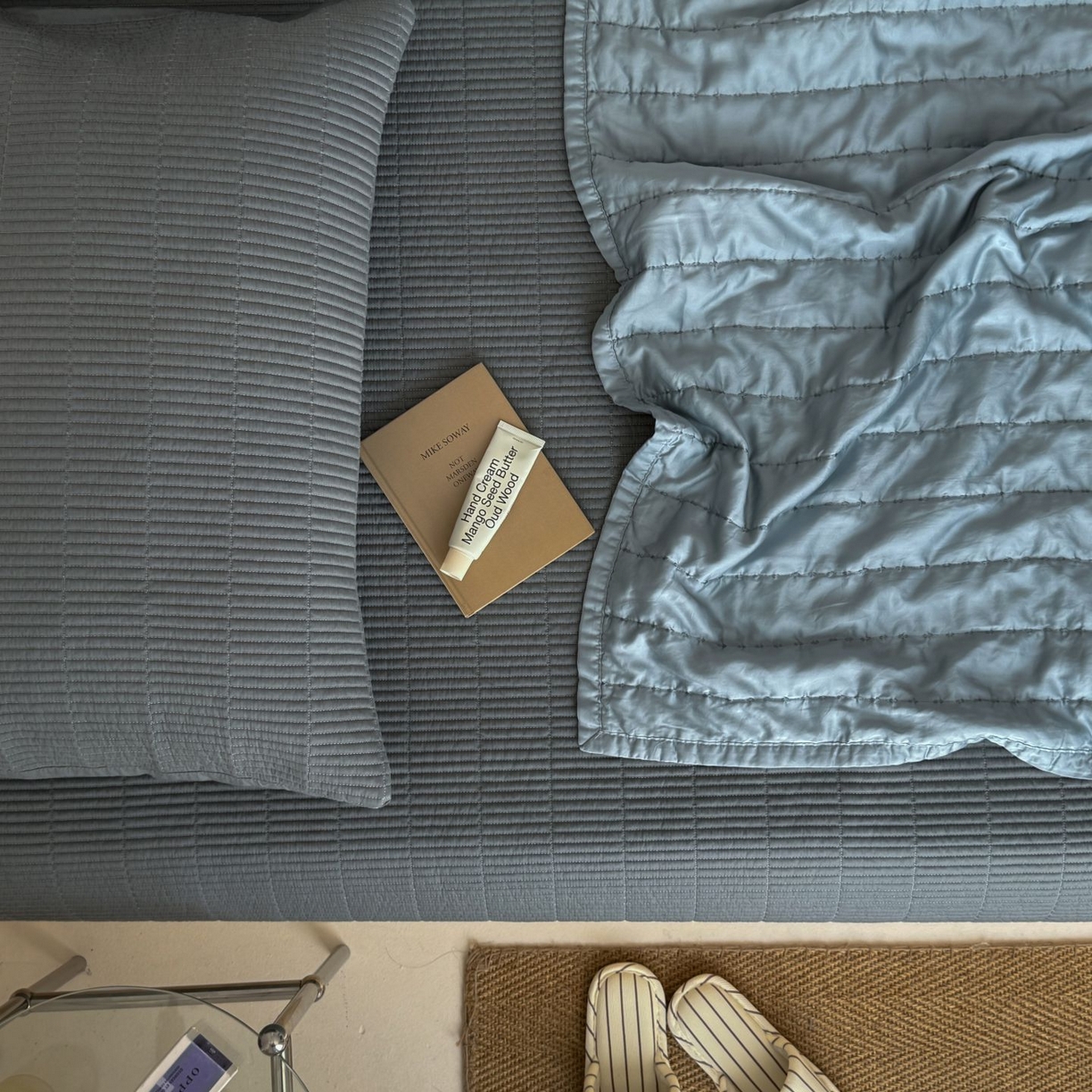 91家纺网 家纺一手货源 找家纺 汇庭 2025新款赫本夏被夏凉被空调被床盖三件套系列 夏被-幻想蓝