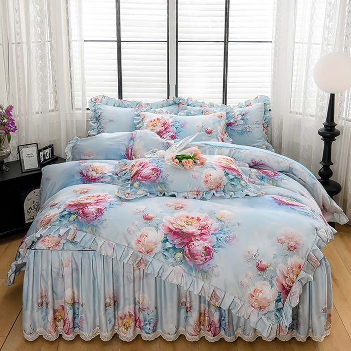 （总）家之硕家纺 2025春夏新款床裙款四件套繁花似锦系列