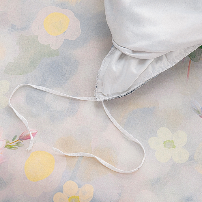 91家纺网 家纺一手货源 找家纺 家之硕家纺 2025春夏新款床裙款四件套繁花似锦系列 静若繁花