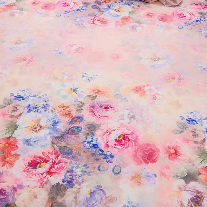 91家纺网 家纺一手货源 找家纺 家之硕家纺 2025春夏新款床裙款四件套繁花似锦系列 苍穹雀语